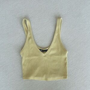 Zara Pastel Yellow Tank Top